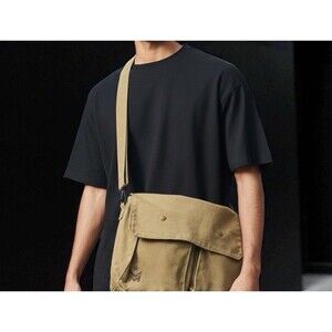 Vintage Military Army Heavy Canvas Bag Satchel Multi Compartments 13x11